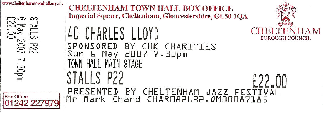 Charles Lloyd Ticket